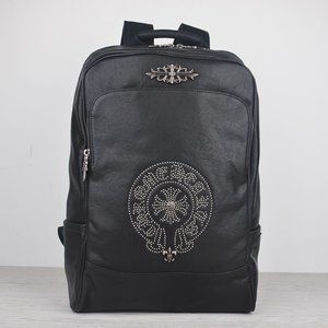 Men's leather backpack travel backpack
